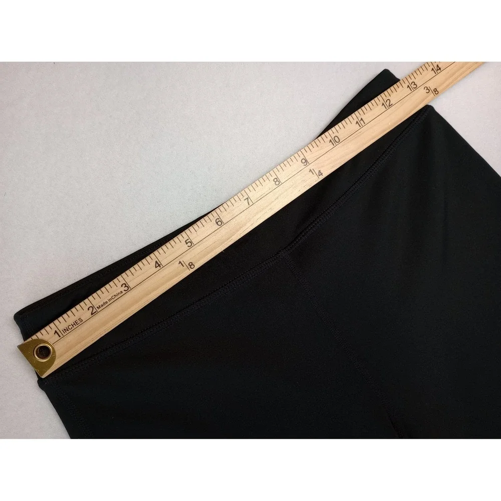 Nike Dri-Fit Leggings Girls XL Black White Swoosh Logo Graphic Activewear